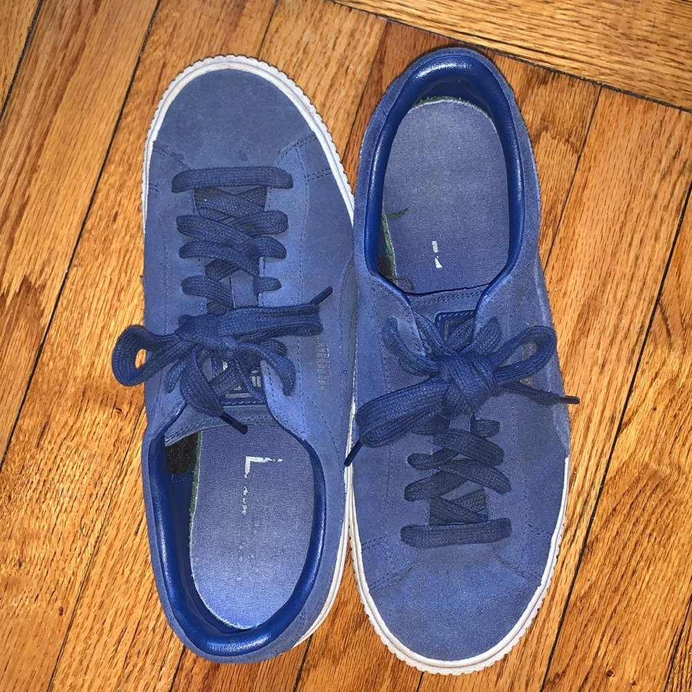 Blue Suede Sneakers